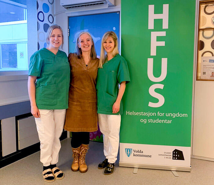 Photo of three health nurses that work at the health services for students